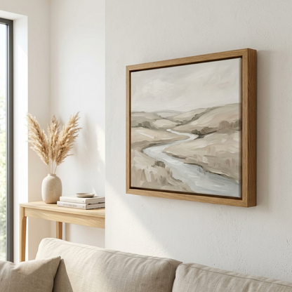 Oak Canvas Float Frame