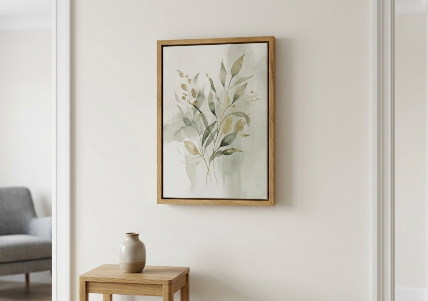 Oak Canvas Float Frame