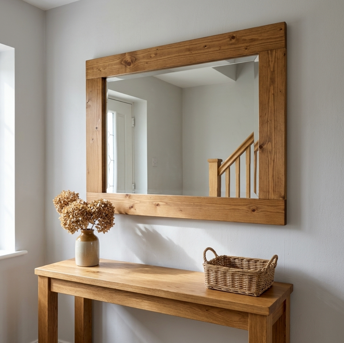 Pine Bevelled Mirror