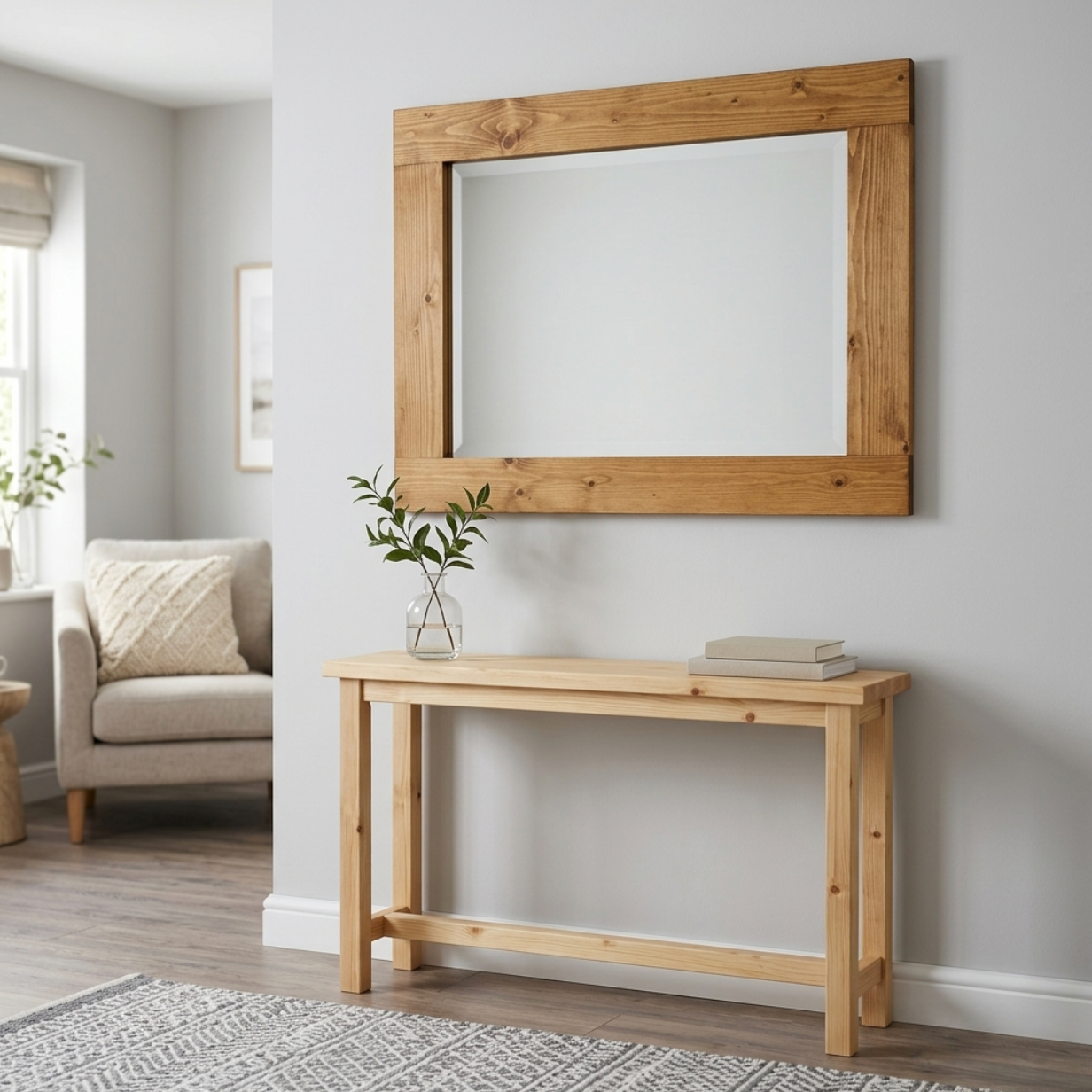 Rustic Bevelled Mirror