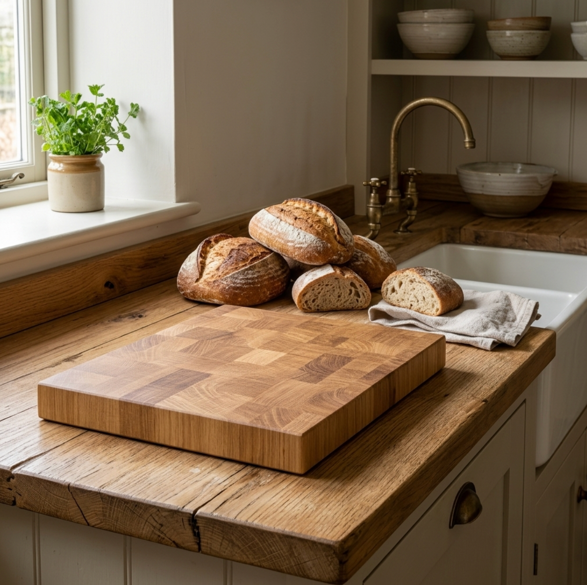 Solid Oak End Grain Chopping Board