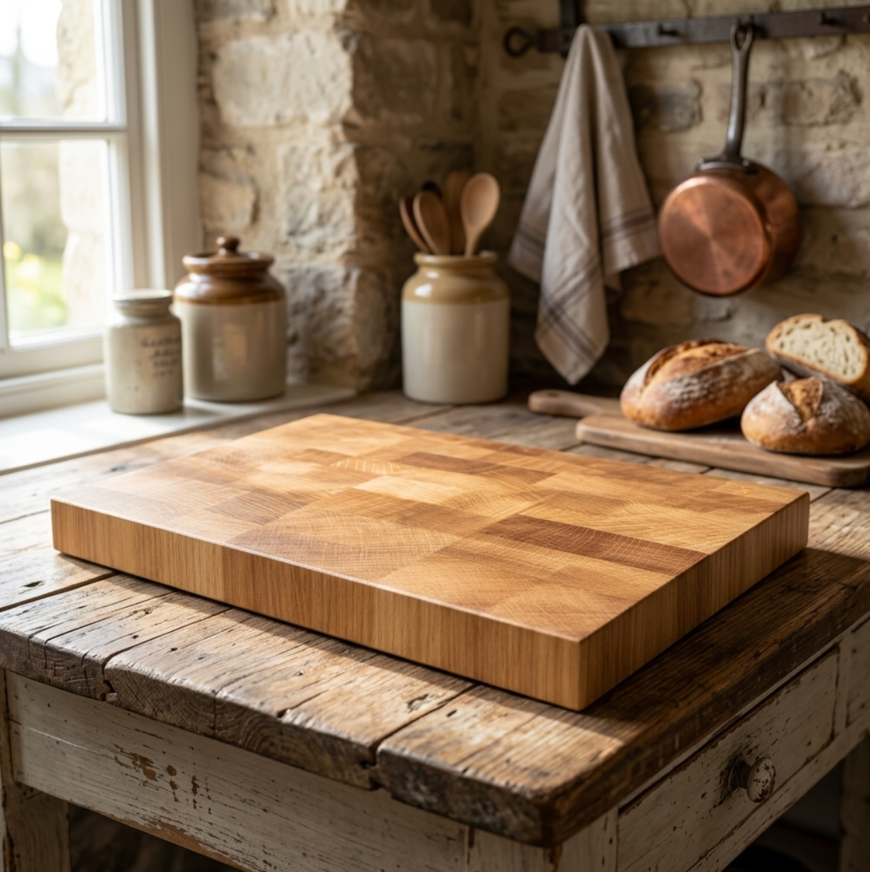 Solid Oak End Grain Chopping Board