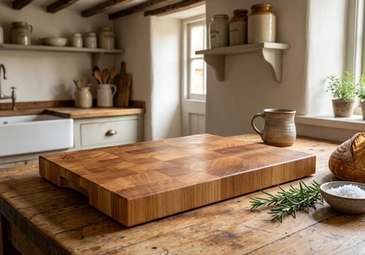 Solid Oak End Grain Chopping Board