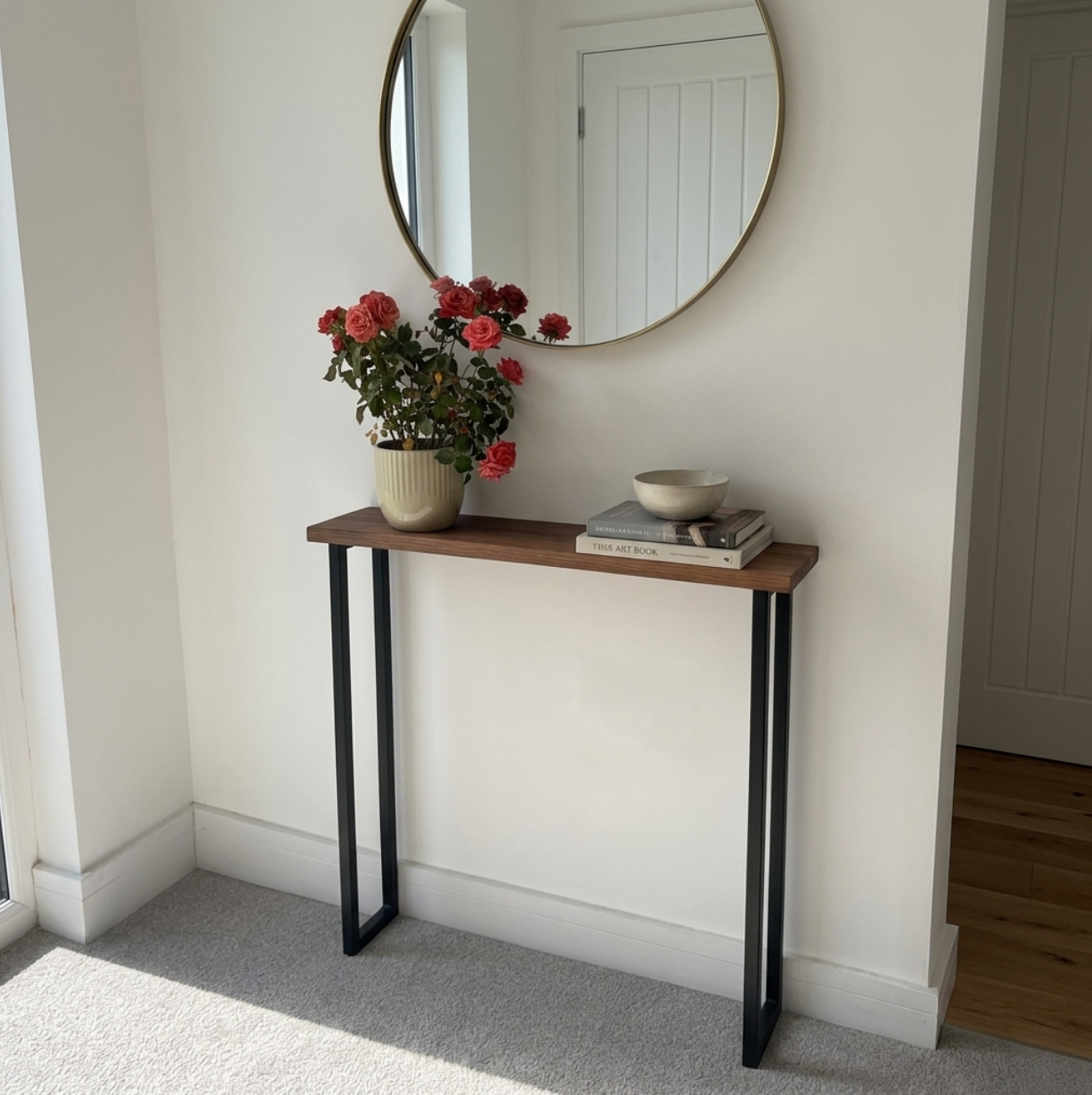 Walnut Console Table
