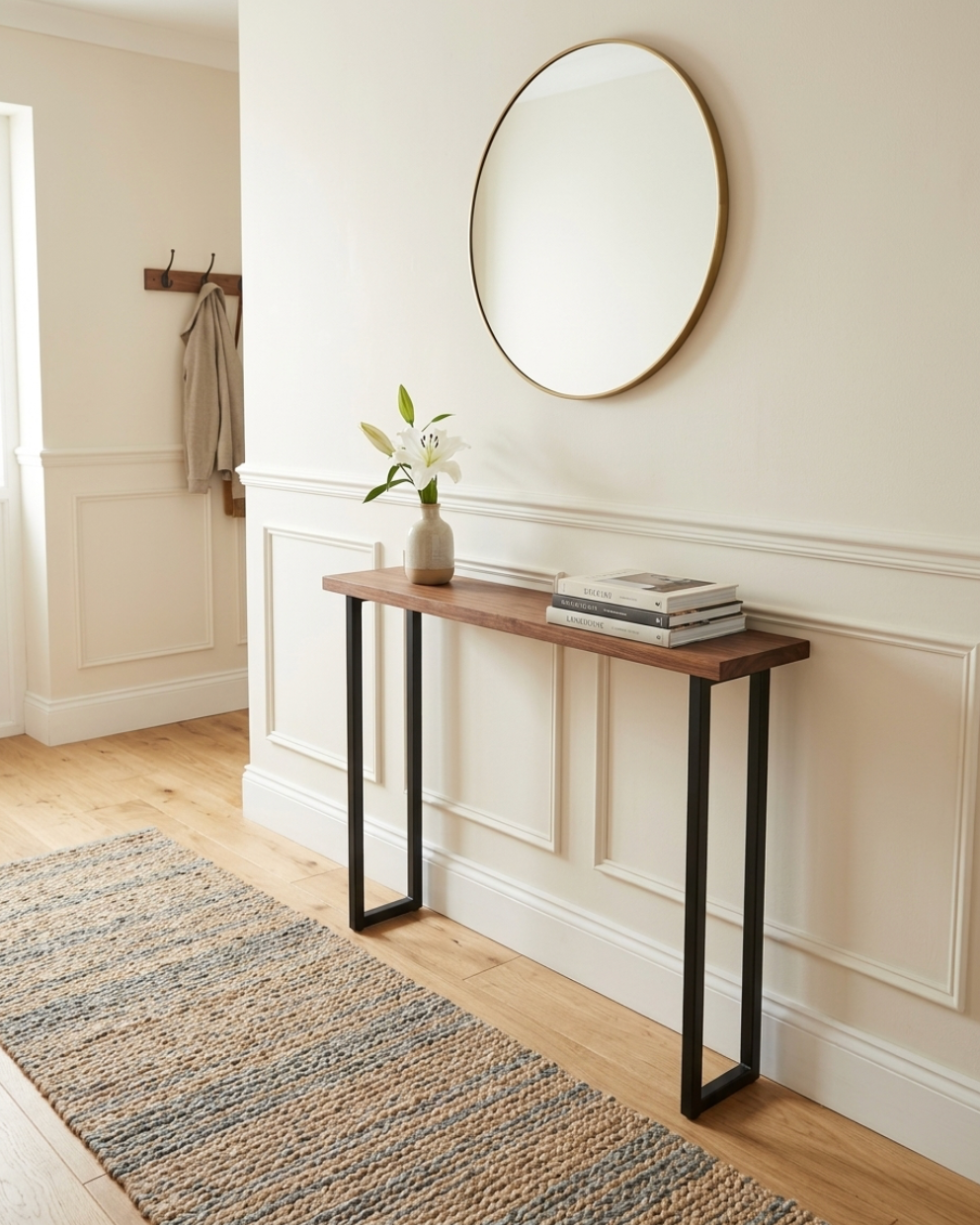 Walnut Console Table