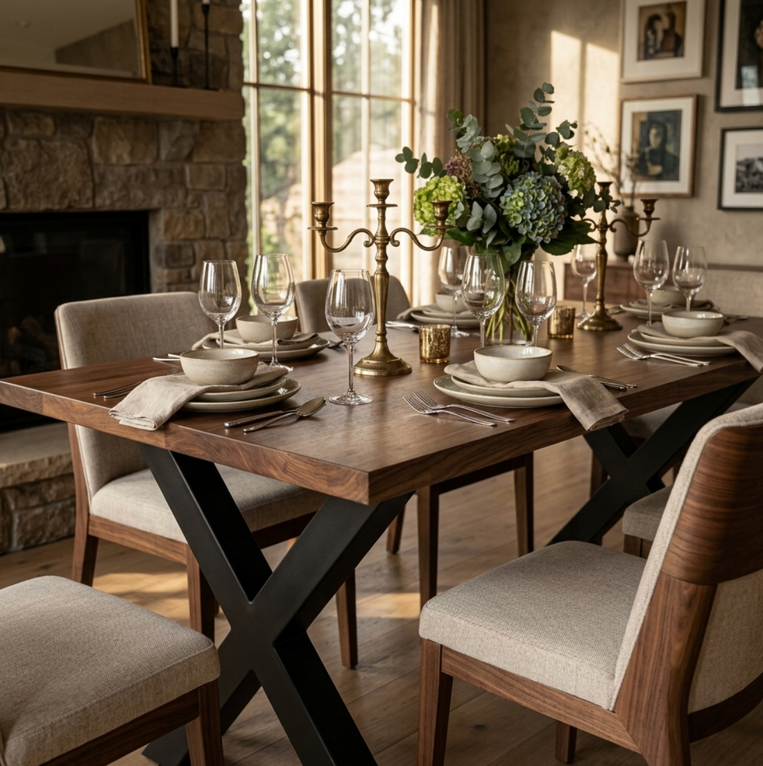 Premium Solid Walnut Dining Table