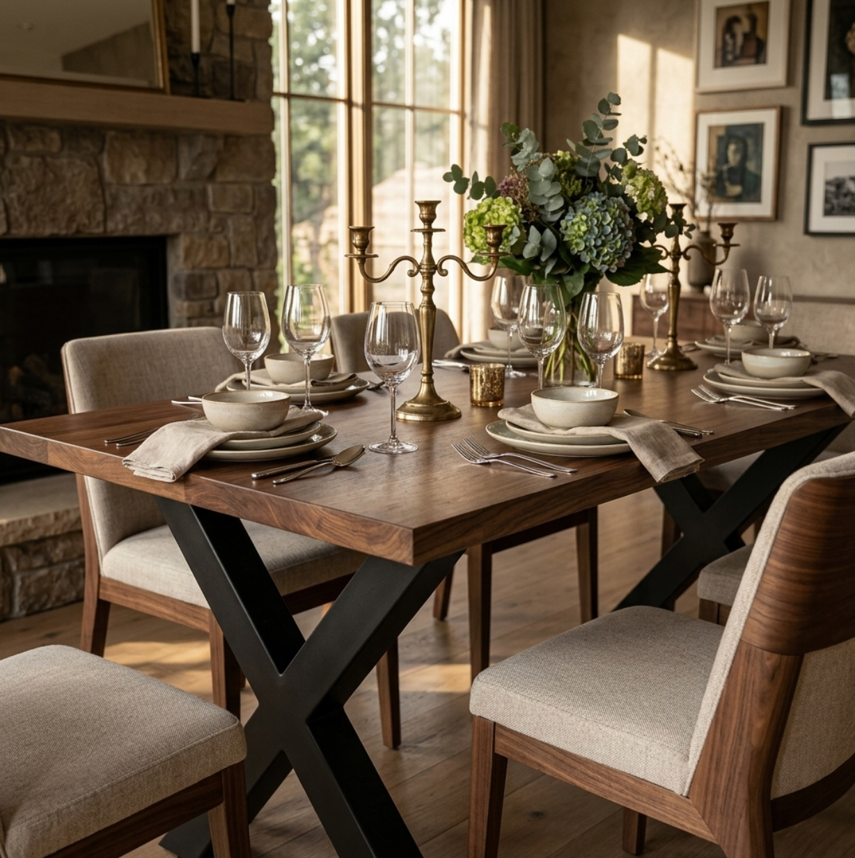 Premium Solid Walnut Dining Table