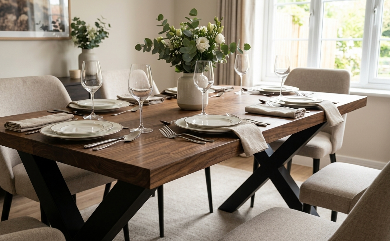 Premium Solid Walnut Dining Table
