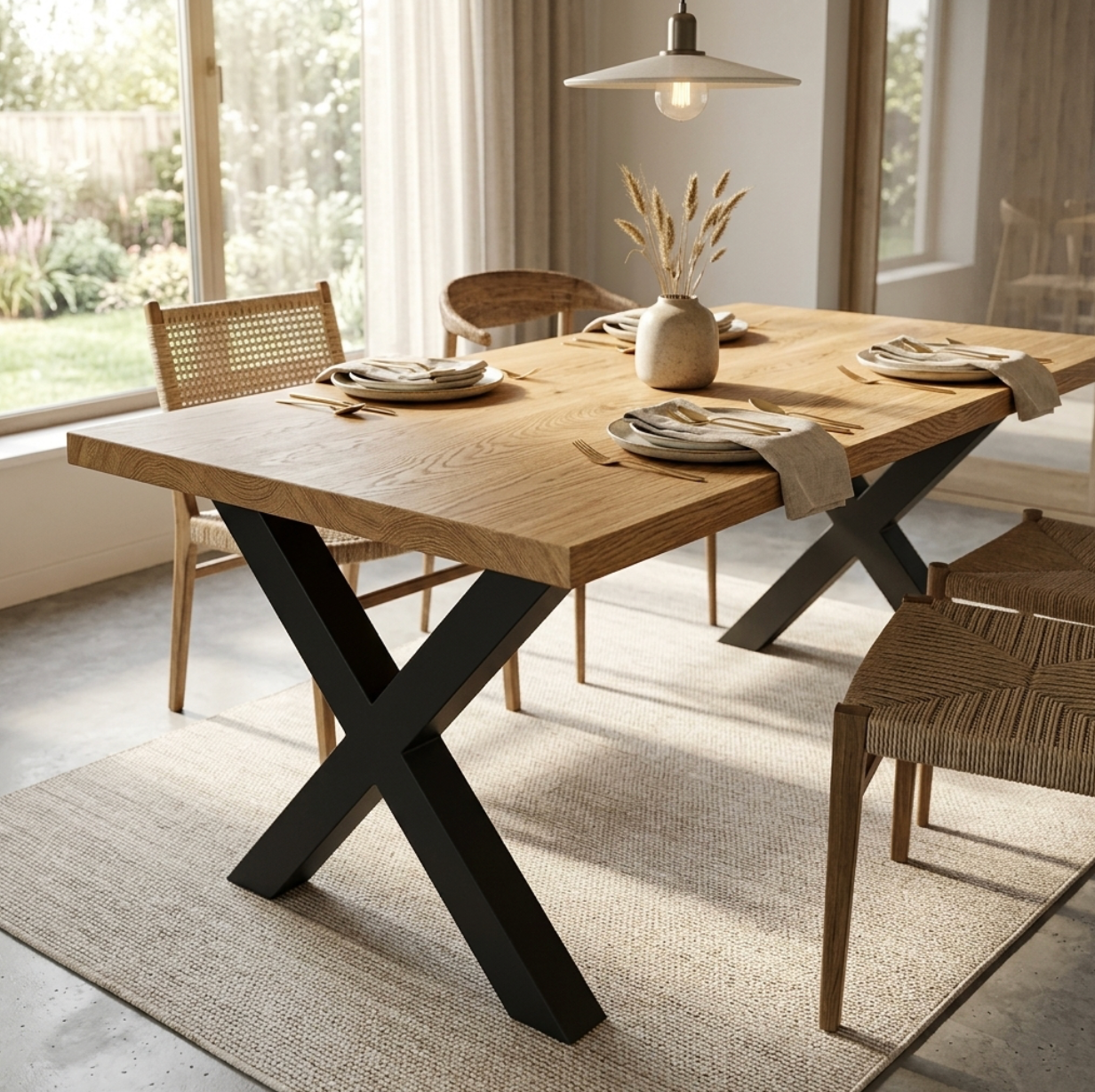 Premium Solid Oak Dining Table