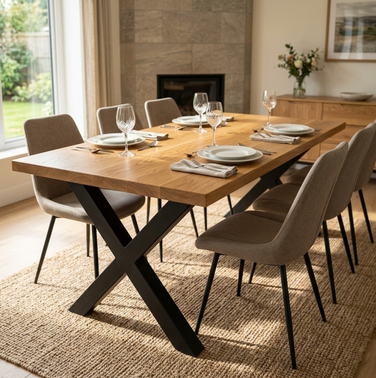 Premium Solid Oak Dining Table
