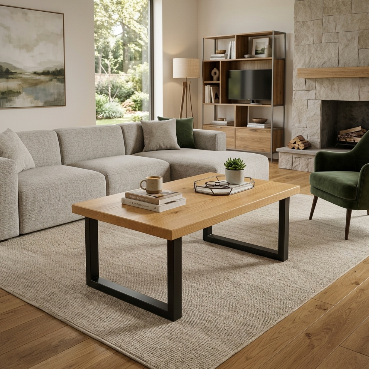 Solid Oak Coffee Table