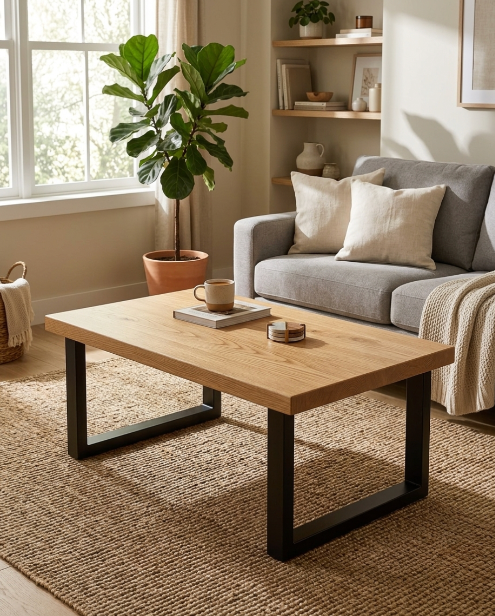 Solid Oak Coffee Table