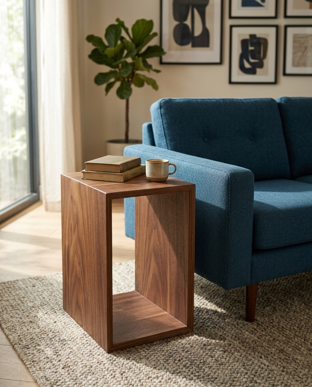 Solid Walnut Side Table