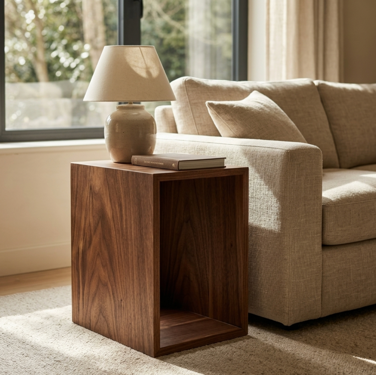 Solid Walnut Side Table
