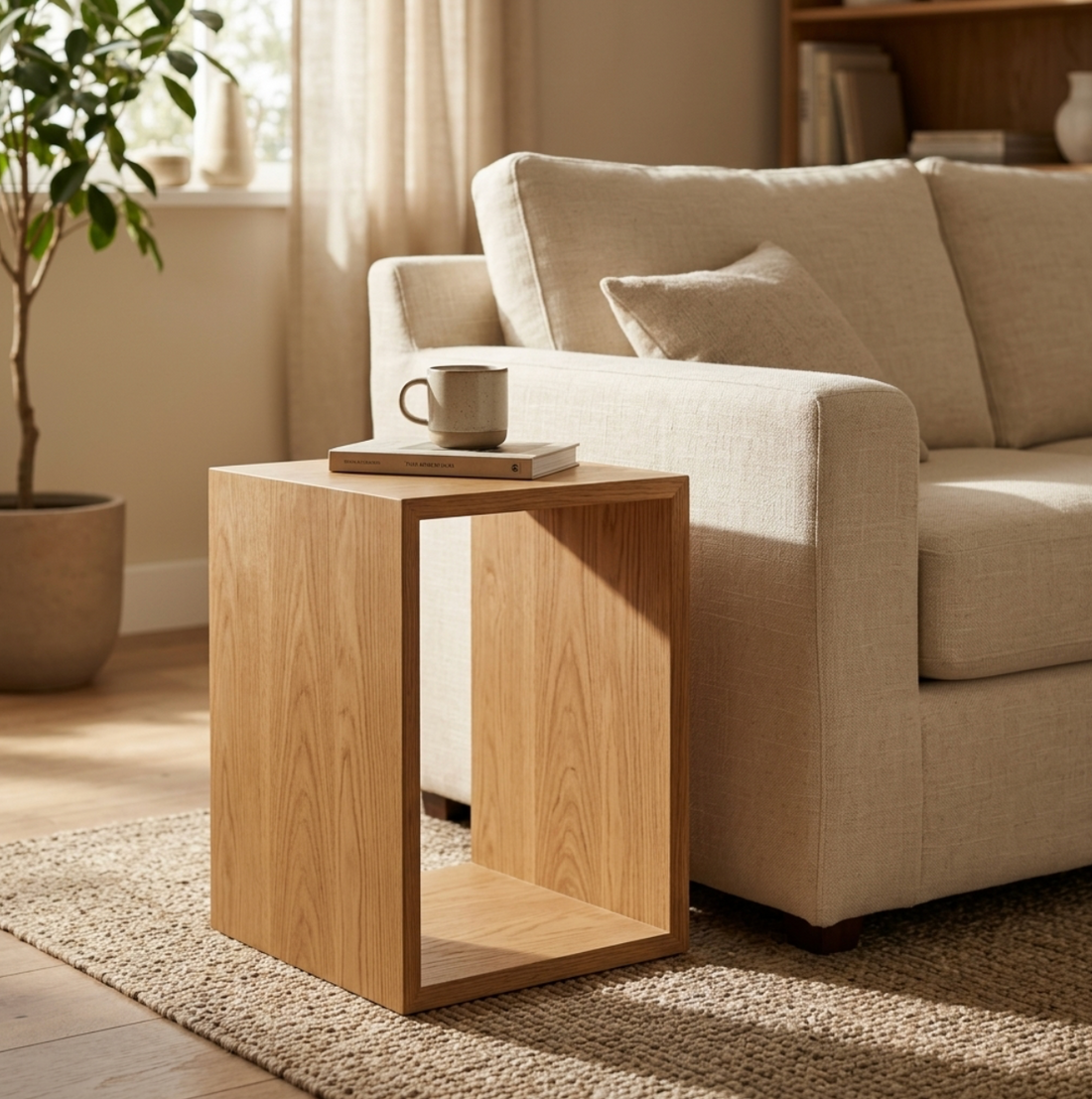 Solid Oak Side Table