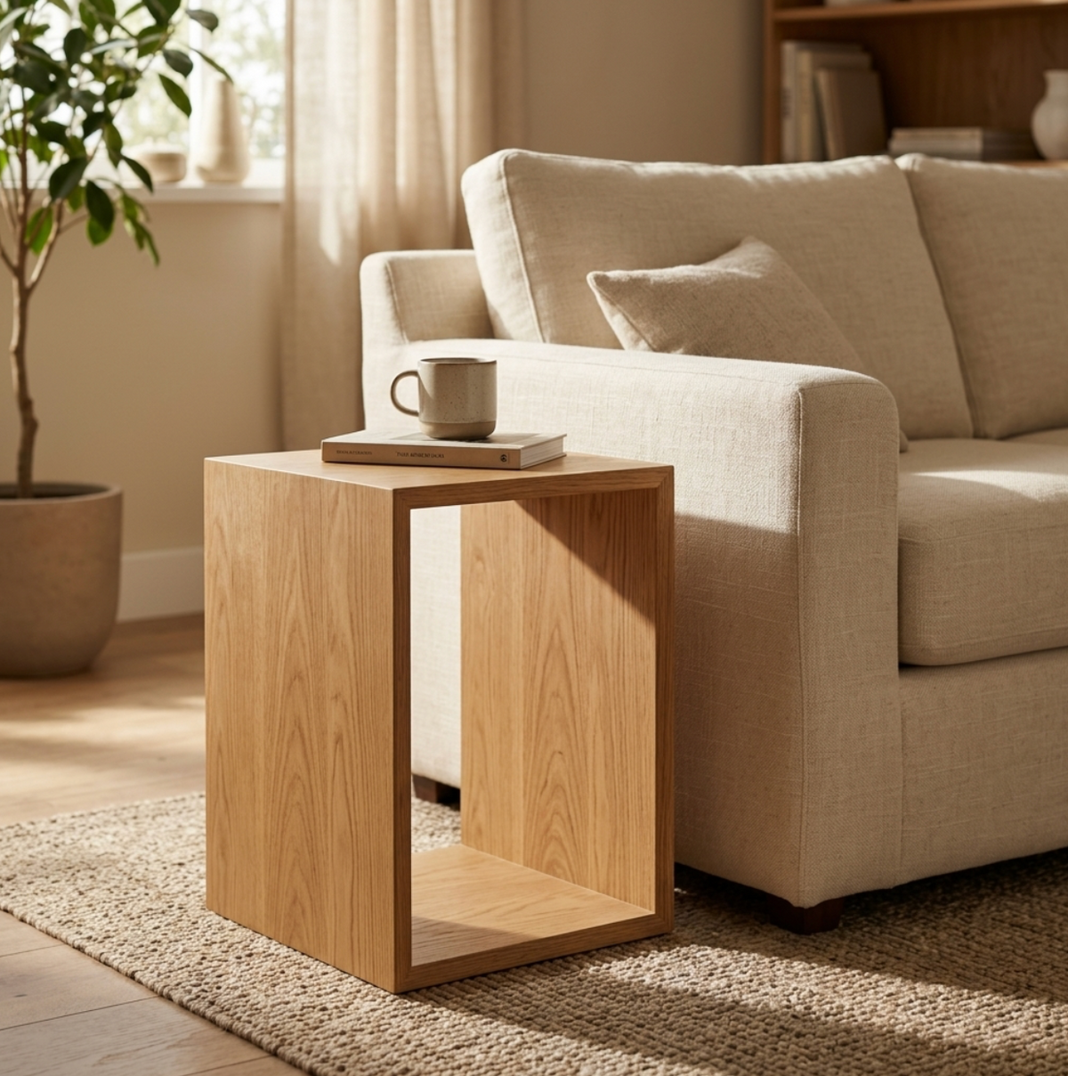 Solid Oak Side Table