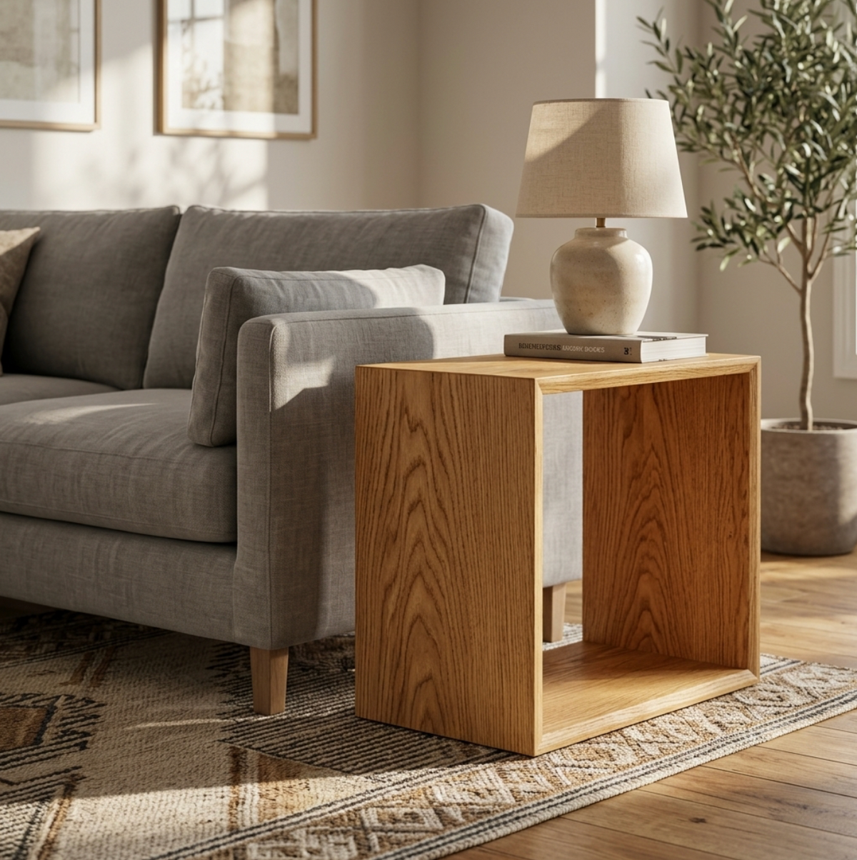 Solid Oak Side Table