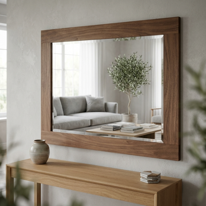 Solid Walnut Wooden Mirror
