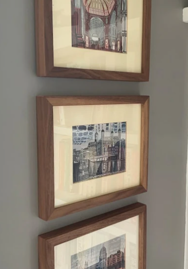 Solid walnut picture frame Customer image