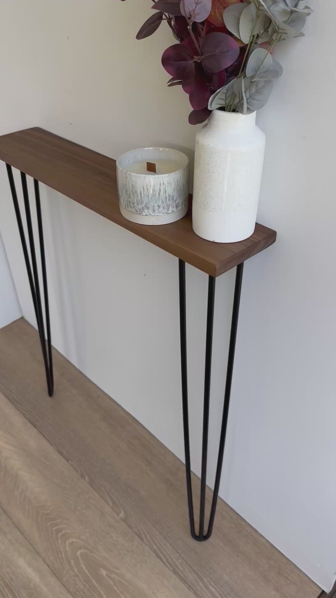 Walnut Console Table