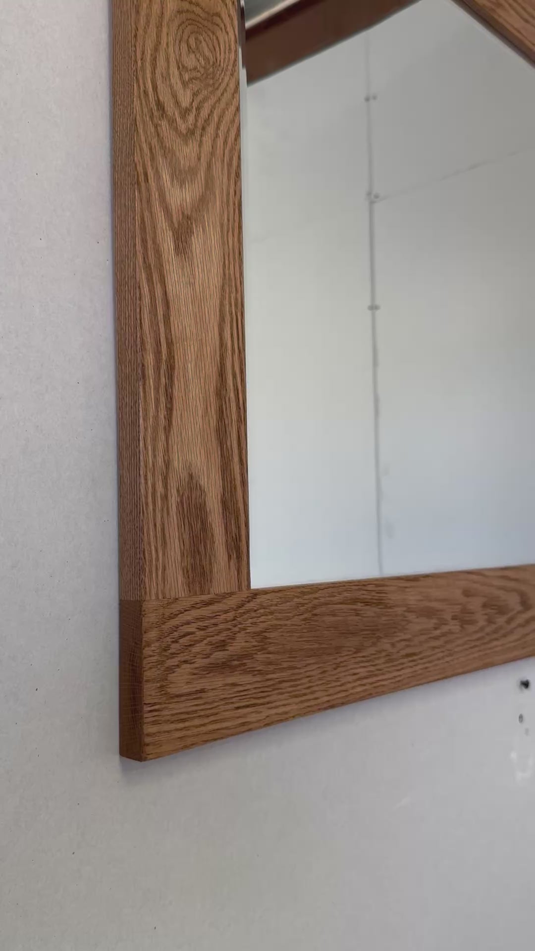 Solid Oak Wooden Mirror