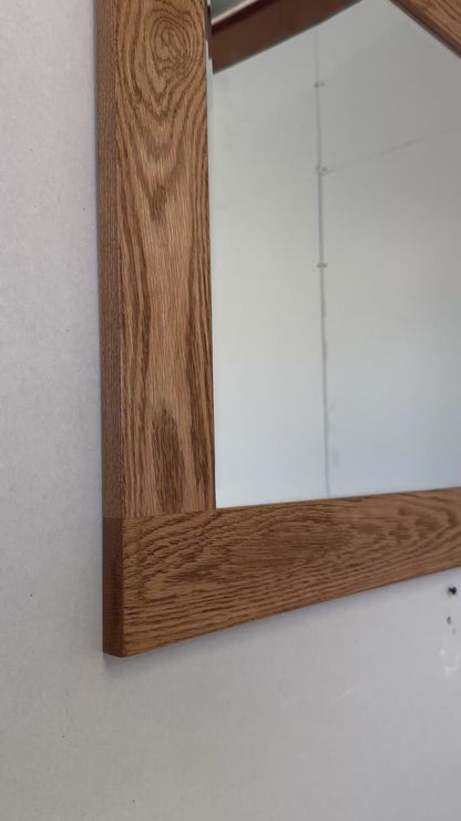 Solid Oak Wooden Mirror